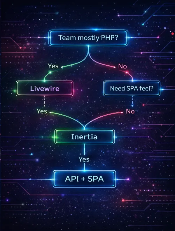 Decision tree — which frontend approach fits your project