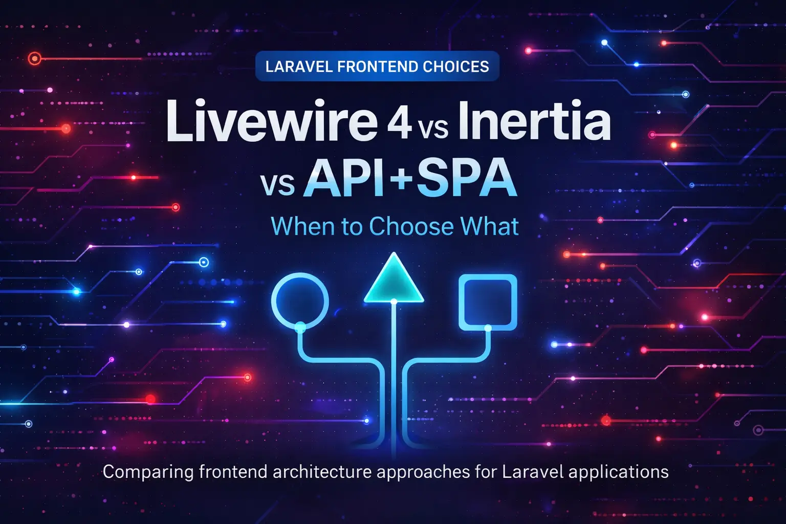 Livewire 4 vs Inertia vs API+SPA: коли що обирати